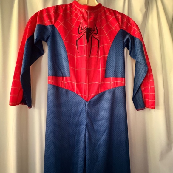 Halloween Kids Spiderman 2 Costume Jumpsuit Only Size 7-10 No Mask - Picture 2 of 16